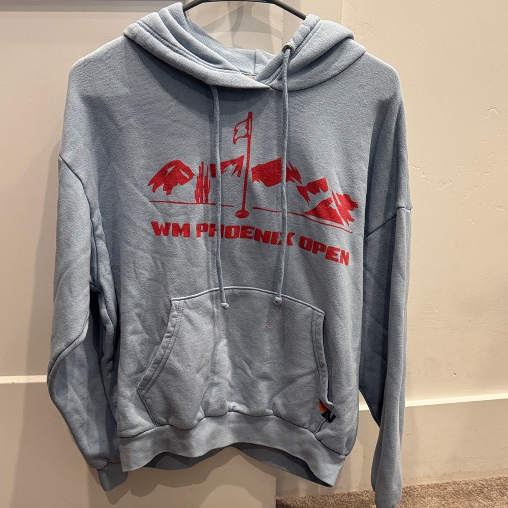 Aviator Nation Light Blue Hoodie with Red Accents